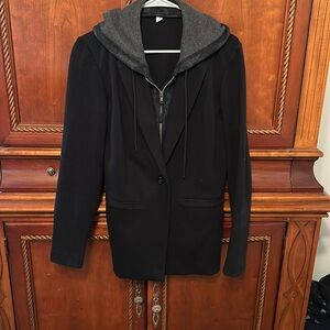 TRIBAL brand black blazer with removablele hoodie